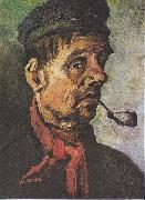 Vincent Van Gogh Head of a peasant with a clay-pipe USA oil painting artist